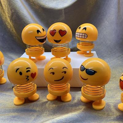 Frühling Ausdruck Schütteln Lustige Lächeln Gesicht Puppe Kreative Auto Ornamente Spaß Schüttelte Kopf Spielzeug Auto Ornament