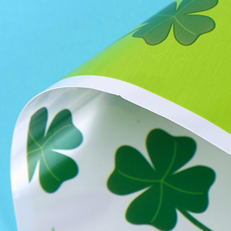 10pcs St.Patrick's Day Lucky Clover Snack cookies Gift Bag 2025 Birthday Party DIY Disposable Plastic Decorative Tote Bag