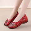 Johnature Versatile Flat Sandals Ethnic Style Genuine Leather Soft Sole Hollow Breathable Women's Shoes