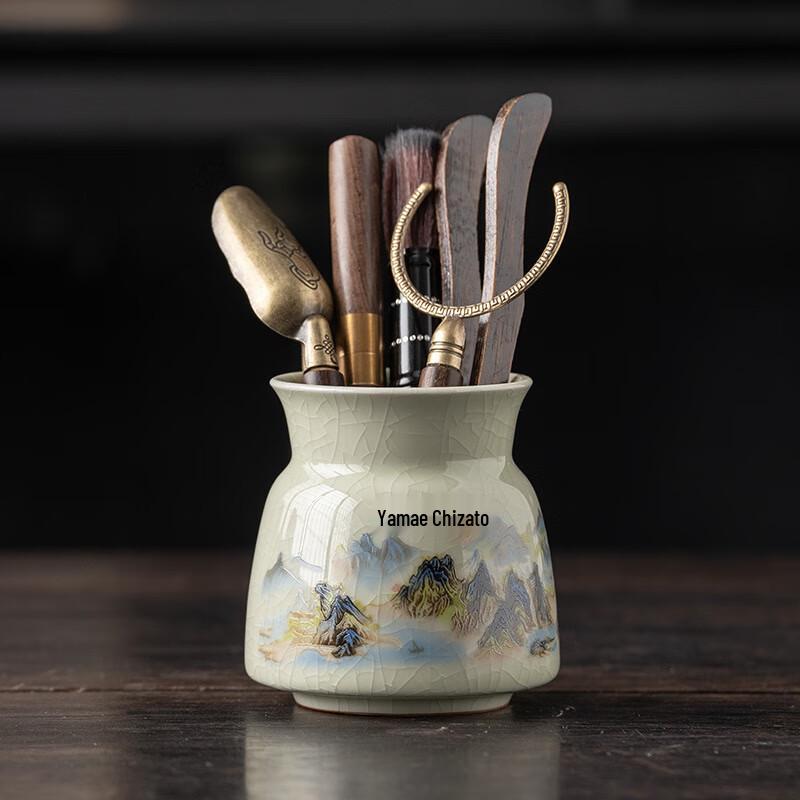 Ebony Tea Ceremony Six Gentlemen Accessory Set