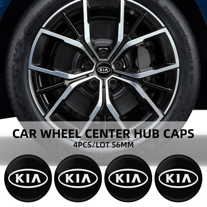 4 Stück 56mm Auto Radnabenkappe Abzeichen Emblem Aufkleber Radaufkleber Für Kia Rio 3 4 Ceed Cerato Sportage Soul Sorento K2 K5 Flip