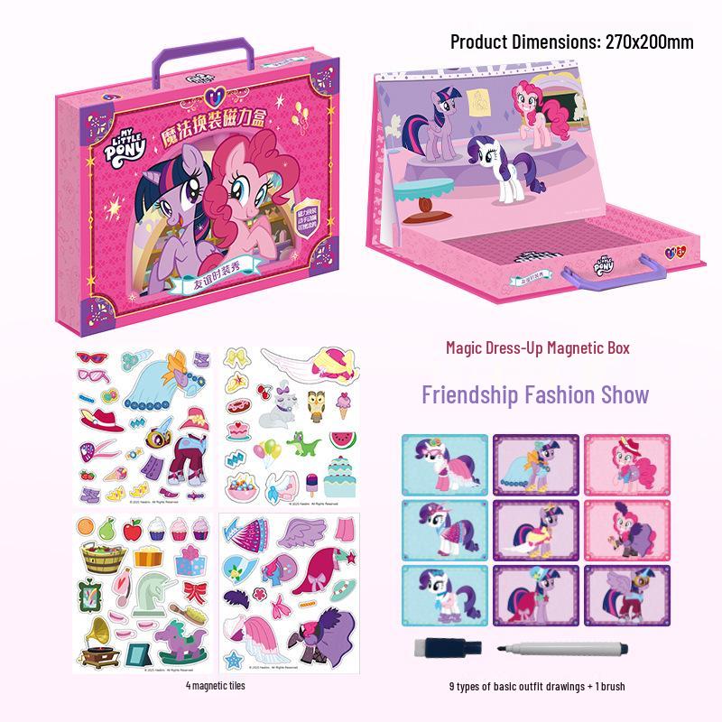 Little Pony Magnetic Quiet Book - DIY No-Cut Magnetic Stickers for Kids