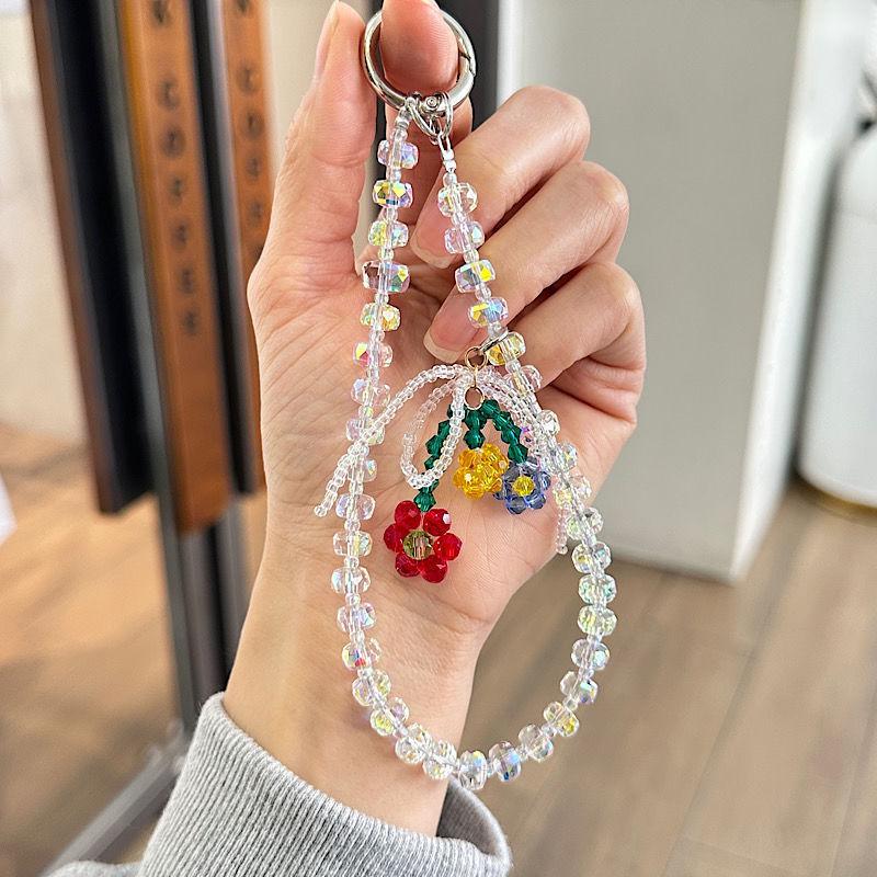 Fashion Pearl Phone Lanyard With Pvc Beads For Women And Men