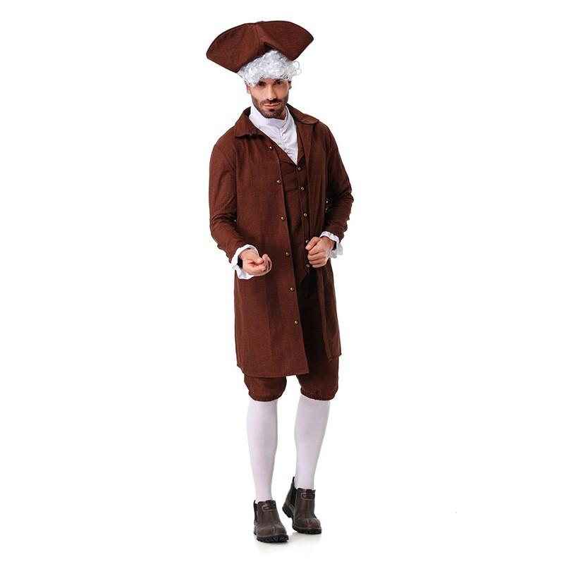 Mens Renaissance Pirate Costume Set Medieval Stage Performance Outfit Adult Kids