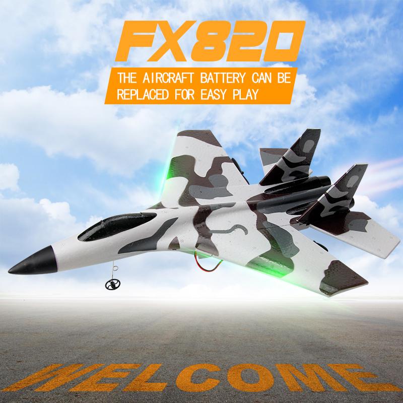 2.4g RC Remote Control Aircraft Fx820 Glider Fixed Wing Aircraft Model Children'S Toy Outdoor Model Fighter Foam Aircraft Toy