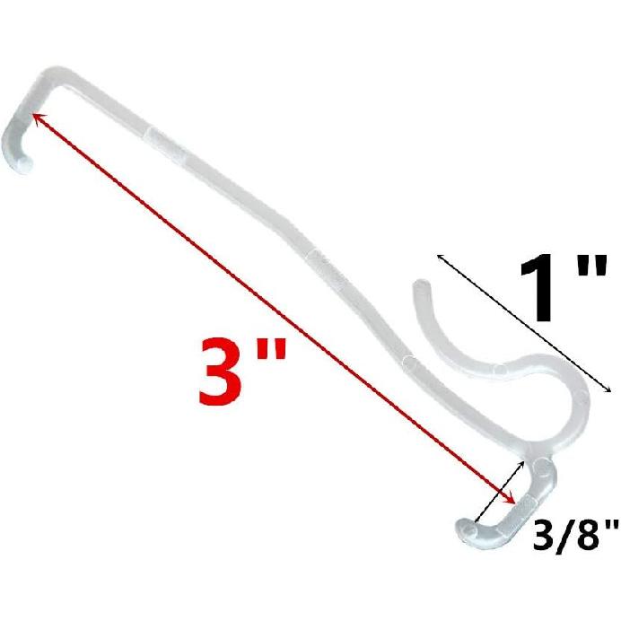 Valance Clips 10pcs 3'' Window Blinds Hidden Clip Clear Plastic for Horizontal Blinds Valance Retainer Holder