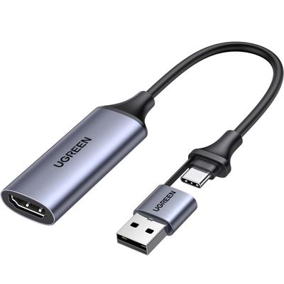 UGREEN HDMI zachytávacia karta pre Type C USB Hra Video Živé vysielanie iPad a PS5 Switch, Zachytávanie 4K@60Hz & 1080P@30Hz, Nahrávanie, Nahrávanie, Streamovanie, OS17, Mac,