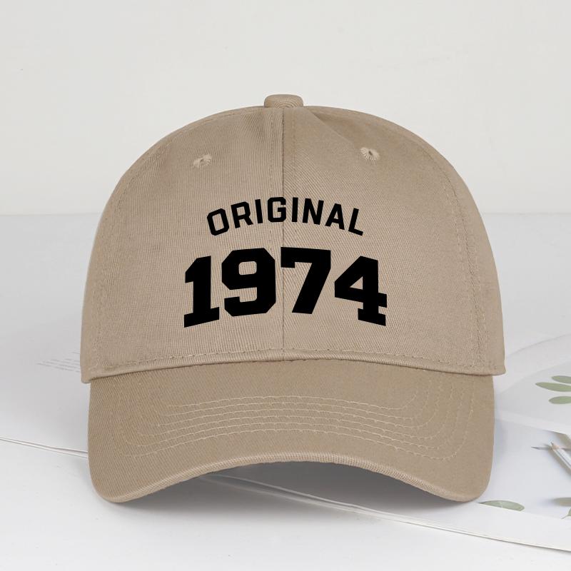 

Original 1974 Printed Baseball Cap Lightweight, Breathable, Adjustable Minimalist Style Unisex Casual Outings 50Th Birthday Gift