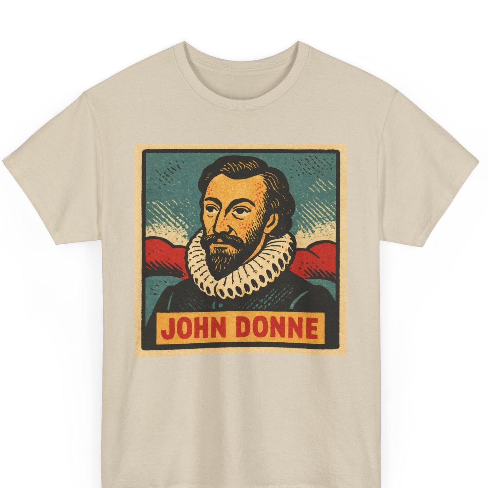 John Donne T-Shirt: Retro Comic Pop Art, Literary Gift XL