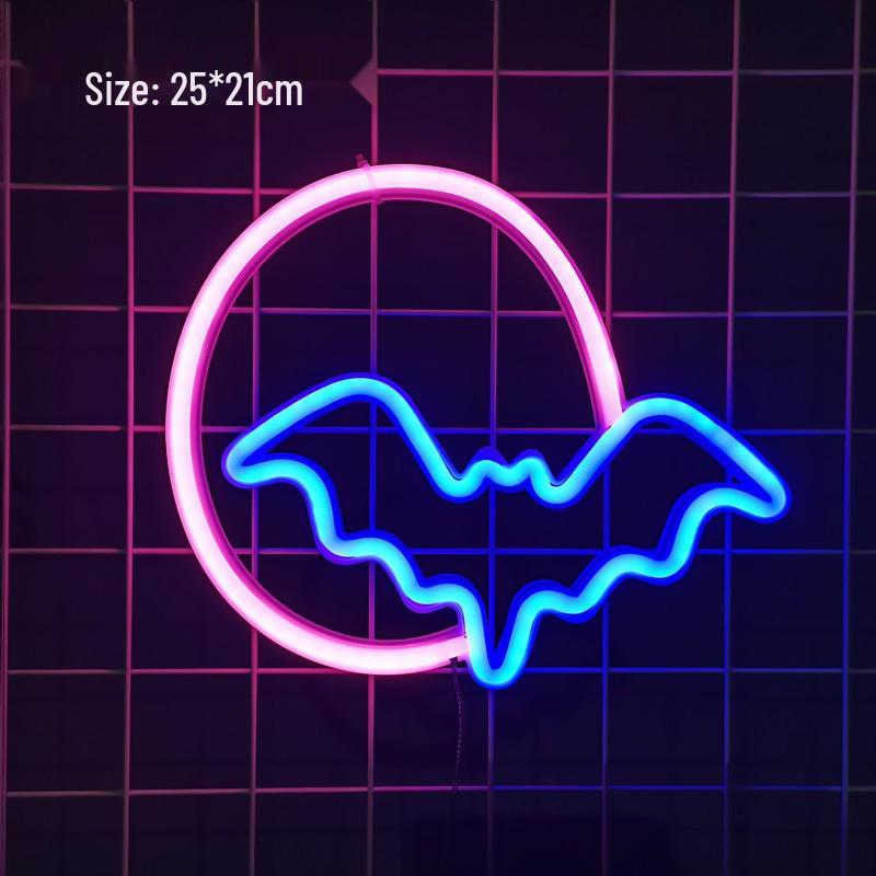 LED Neon Butterfly & Planet Wall Light - Decorative E-sports, Bar, and Photo Prop Night Light