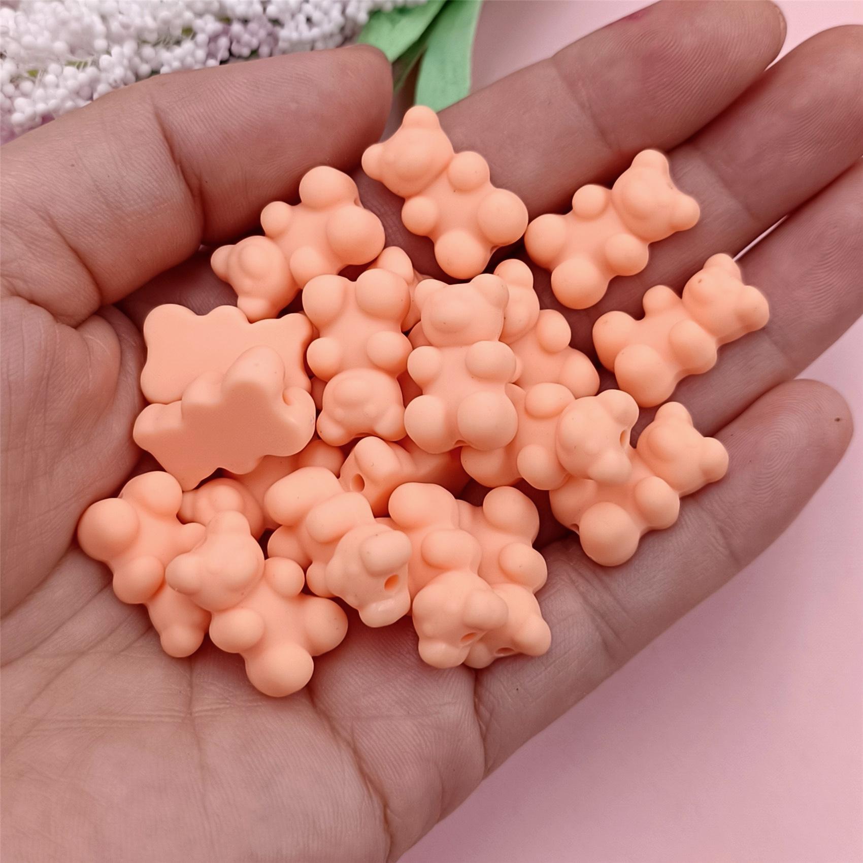 

Товары для вечеринок, ожерелье из бисера, однотонные милые бусины в форме медведя, резиновые бусины в форме медведя, 20 шт., браслеты, изготовление ювелирных изделий, 18*11 мм 11*18mm 20Pcs оранжевый