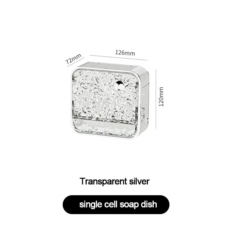 

Настенная мыльница, держатель для мыла без отверстий, с дренажным ящиком для ванной комнаты, переносная матовая мыльница-контейнер S прозрачный