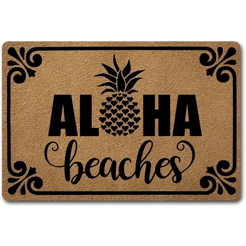 1Pc Welcome Door Rug A Variety of Letter Patterns Non-slip Floormat Bedroom Kitchen Entrance Doormat Machine Washable Carpet