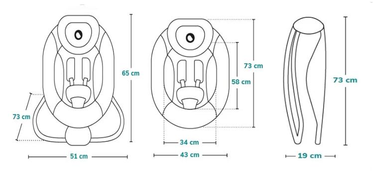 Lionelo Pascal leżaczek bujaczek Grey Dove