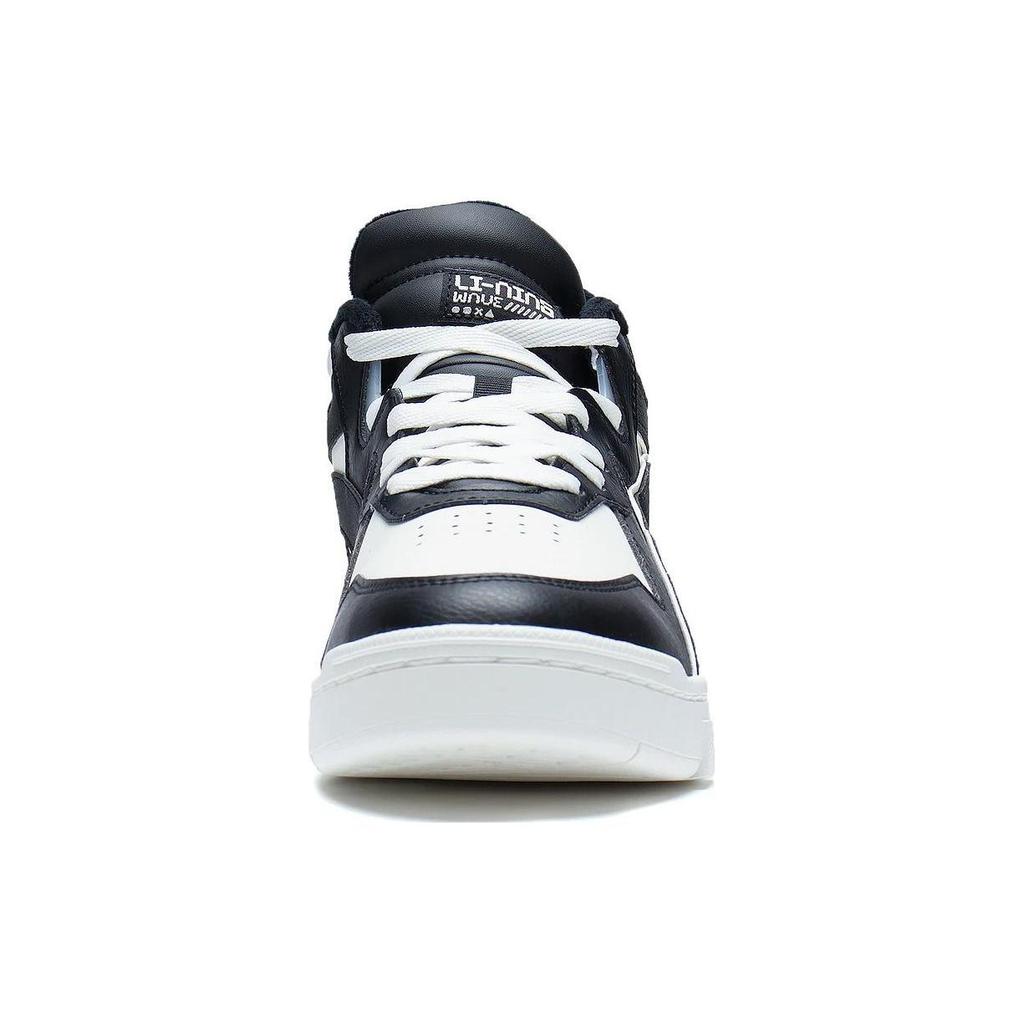 Li Ning Textile, Synthetic Leather Fashion Trend Thermal Slip Resistant And Abrasion Resistant Mid top Skateboard Shoes AGCS323-2