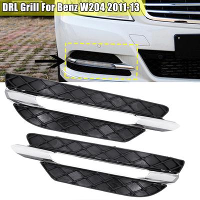 Osłona Grilla DRL Zderzaka Przedniego Osłona Lampy Świateł Dziennych Lewa Prawa Do Mercedes W204 Klasa C 2011 2012 2013