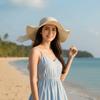 Breathable Vacation Beach Cap Lightweight Woven Sun Cap Versatile Big Brimmed Straw Hat Outdoor