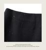 2024 New Gray High Waist A-Line Sequin Tweed Bodycon Mini Skirt for Women - Autumn/Winter Bestseller