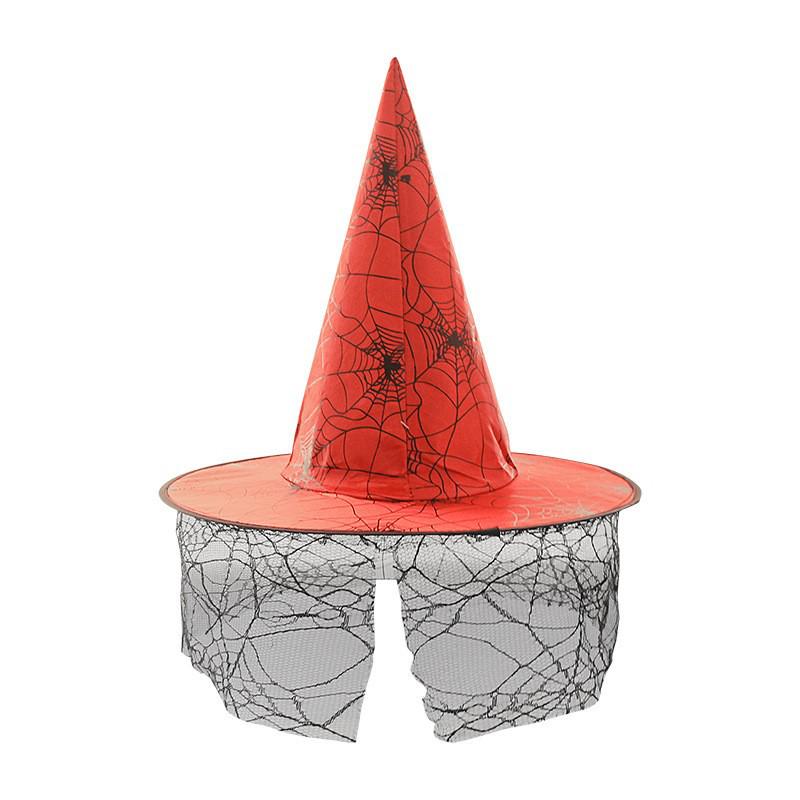 Light-Up Spiderweb Witch Hat Halloween Decoration