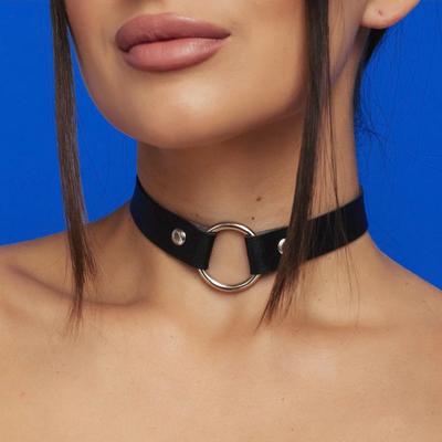 Damen Punk Leder Sexy Kragen Halsketten Rund Trendy Hals Herz Harajuku Choker Gothic Bondage Damen Hals Accessoires