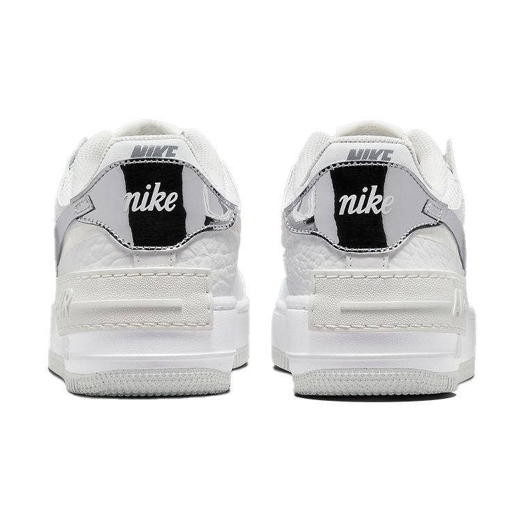 Nike Air Force 1 Shadow White Metallic Silver Women Sneakers Summit-White DQ0837-100