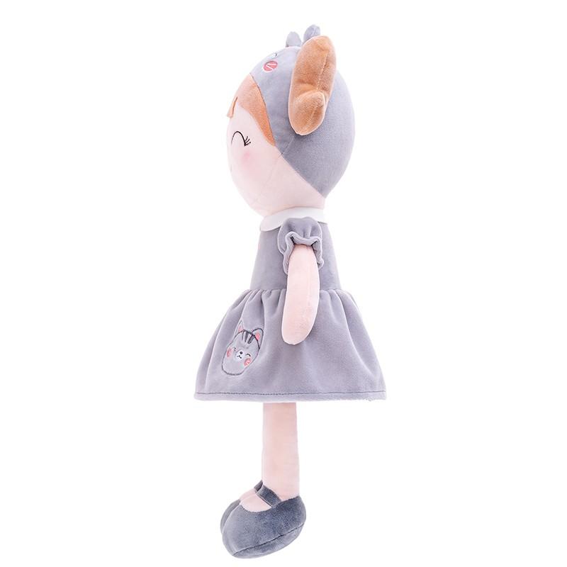 Baby Dolls Plush Animal Doll Gray Cat Baby Girl Plush Doll for Graduation Baby Shower Presents 30cm