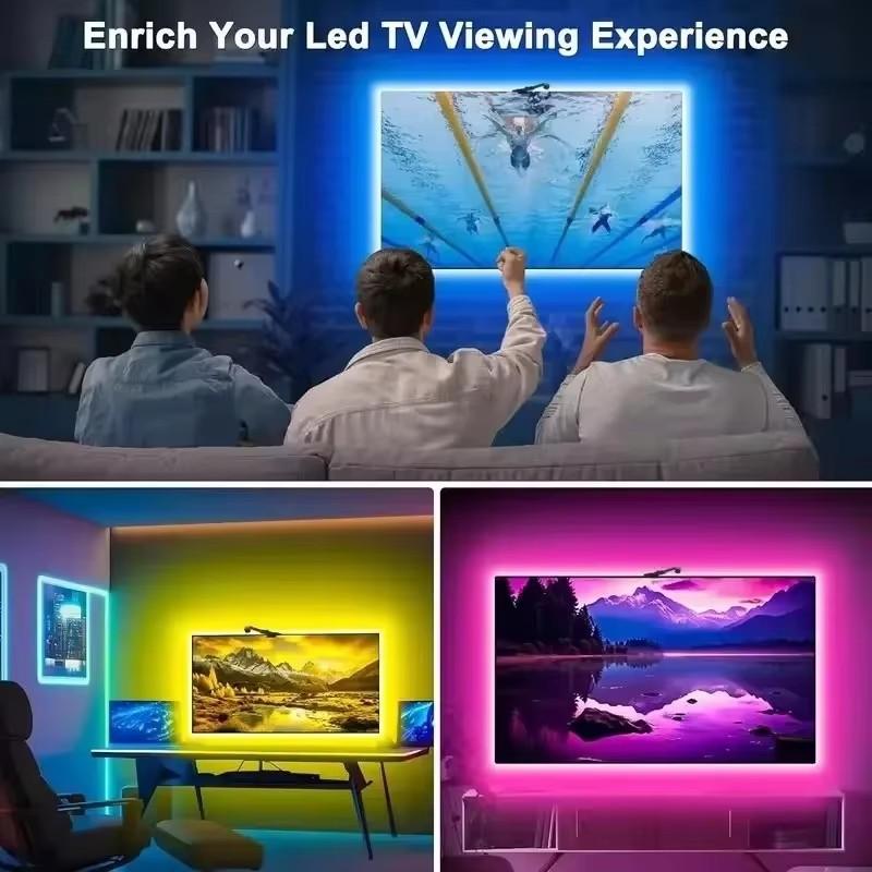 Led Lights For Tv 55-75 Inches 3.8M 5M 5V Usb Rgbic Backlight Tv Camera Led For Smart Synchronized Tv Ambilight Television Light