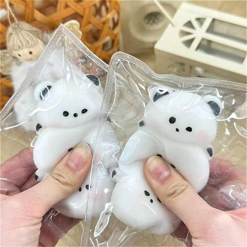 Stacked Panda Squishy Fidget Toy Stress Relief Soft Squeeze Cartoon Animal Sensory Decompression Toy Kids Party Holiday Gift