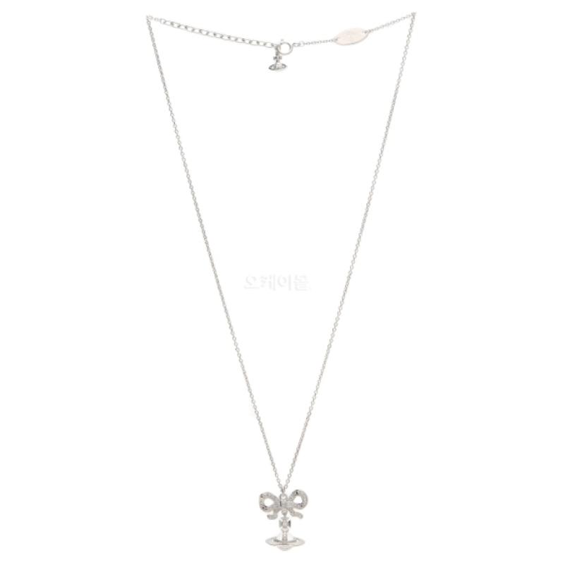 Vivienne Westwood Logo Brass Necklace Women necklace Silver 6302039G01P346SM F,Silver