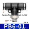 Three-Way Pneumatic Quick Connector Set for Air Hoses - Black, White, Blue Fittings