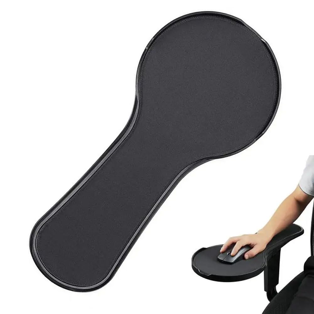

LIKENNY Ergonomic Adjustable Armrest Mouse Pad for Mouse Extension Platform Tray with Mouse Easy Black Chairs, Anti-Drop Shield, Installation,
