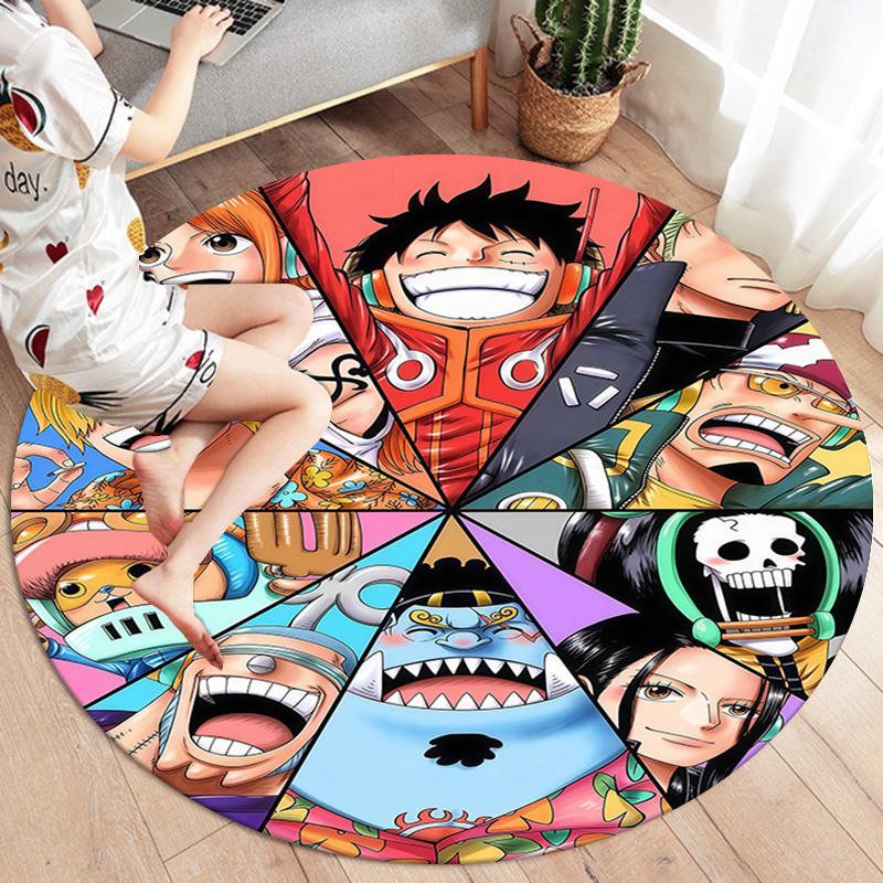 One Piece Round Area Rug Carpet Rug For Living Room Bedroom Sofa Playroom Decor Nonslip Floor Mat