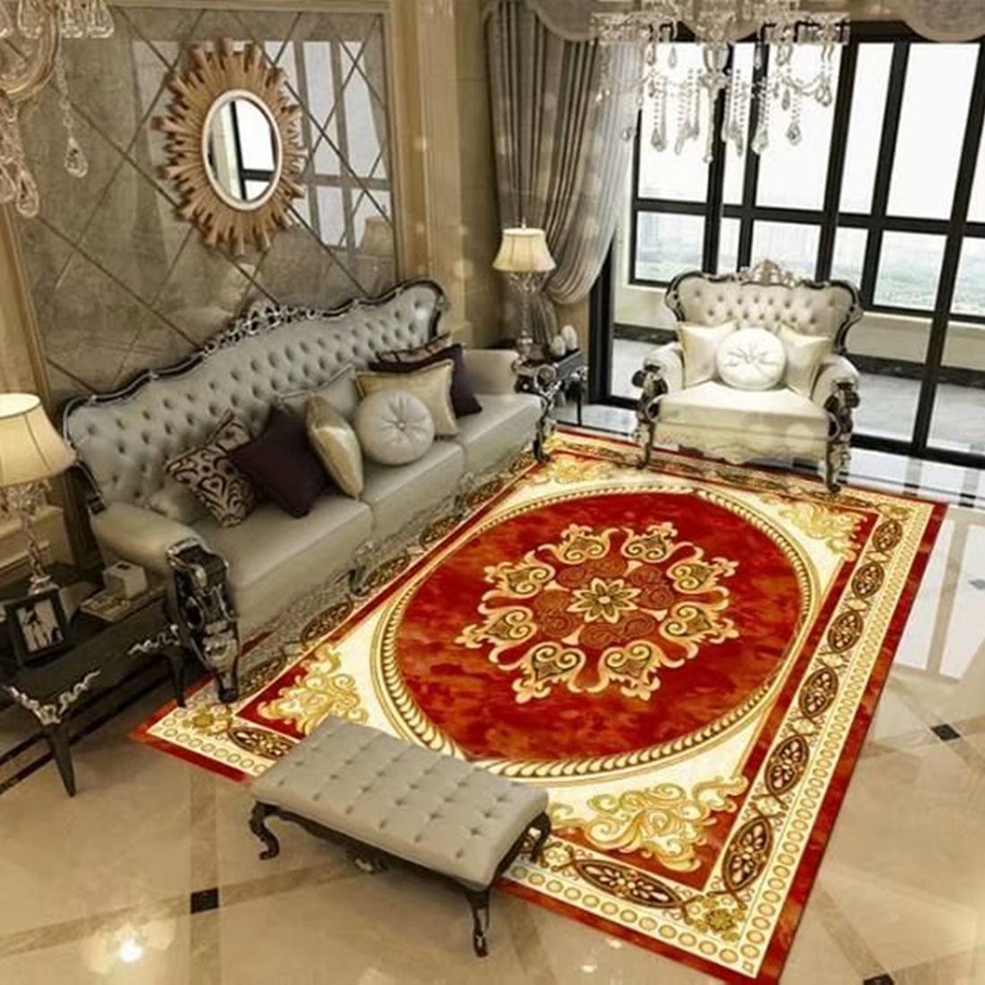 

Ковер в европейском стиле для гостиной, ковер у кровати в спальне, коврик для дивана, журнального столика, противоскользящий и устойчивый к грязи коврик для прихожей 160x200cm