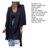 Women Cape Jacket Cardigan Fall Spring Coat Dolman Sleeve Turn Down Collar Loose Open Stitch Irregular Hem Solid Color Dating Commuting Poncho