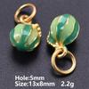5pcs Fashion Strawberry Peach Watermelon Enamel Charm For Jewelry Making Supplies 3D Alloy Pendant DIY Accessories Findings Bulk