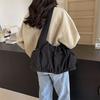 Casual  Shoulder Bag for Women with Zipper Soft Interior Compartment Monochromatic Stitching Line High Quality