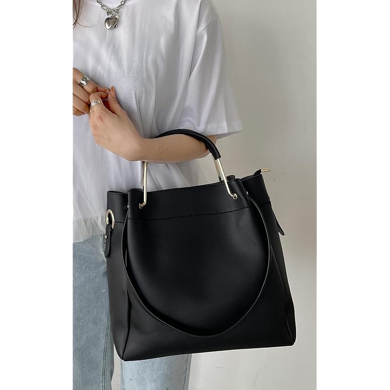 [ANTIC RAG] Black 4way Bag Ladies A4 Compatible Multi Tote Bag Shoulder Bag Commuting Bag Office Bag Bag Bag On Hand Shoulder Bag Larger Large