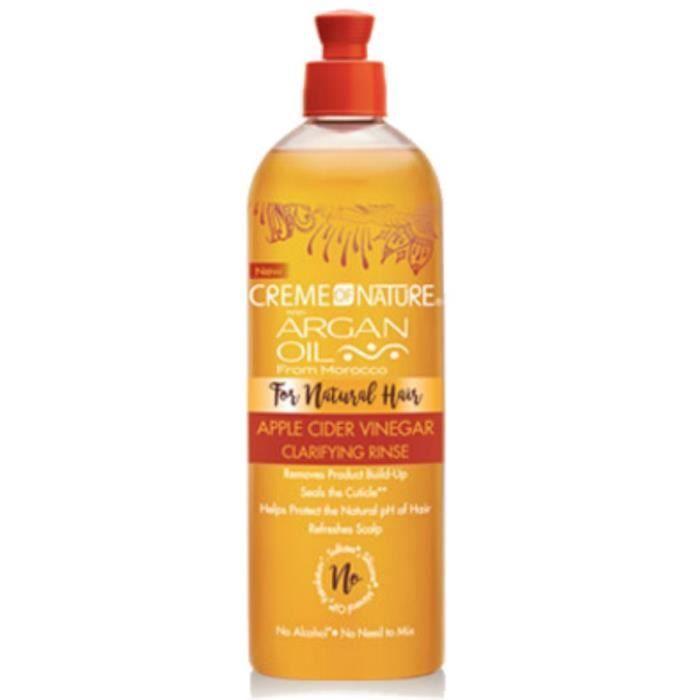 Crème of nature huile d'argan rinçage au vinaigre de cidre de pomme