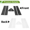 6 Pcs Door Pillar Window Trim for Chevy Silverado Carbon Fiber Pattern Black