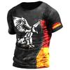 German Germany Flag Eagle Sports Short Sleeve T-Shirt Tee Polyester