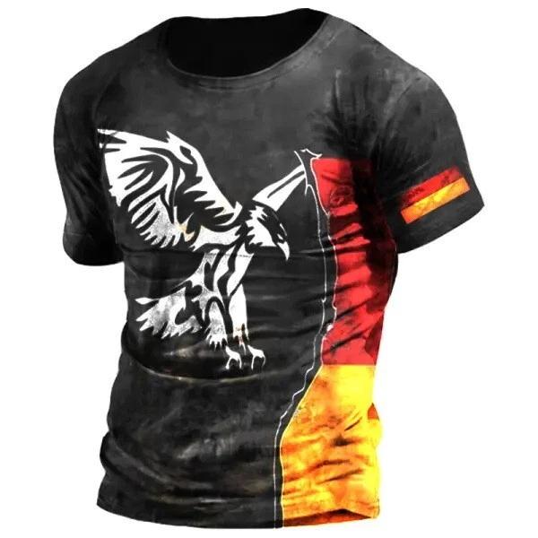 German Germany Flag Eagle Sports Short Sleeve T-Shirt Tee Polyester XL