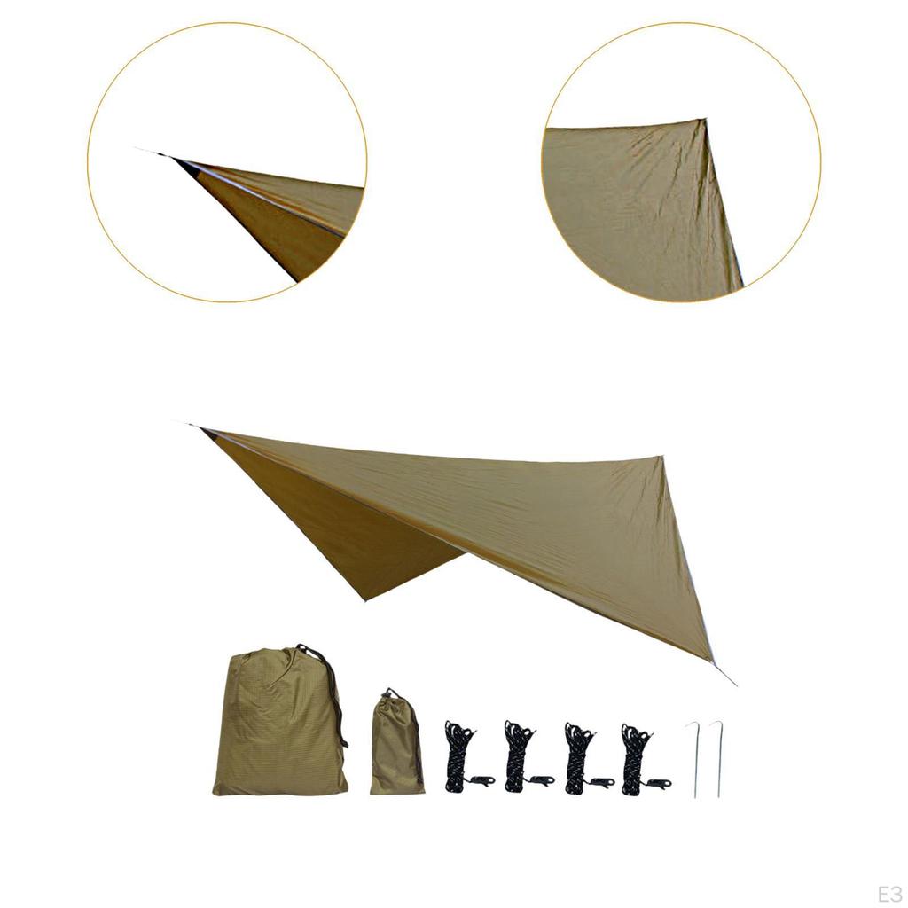 Camping Tarp Canopy Easily Set Up with Storage Bag Rain Awning Tent for Backpacking