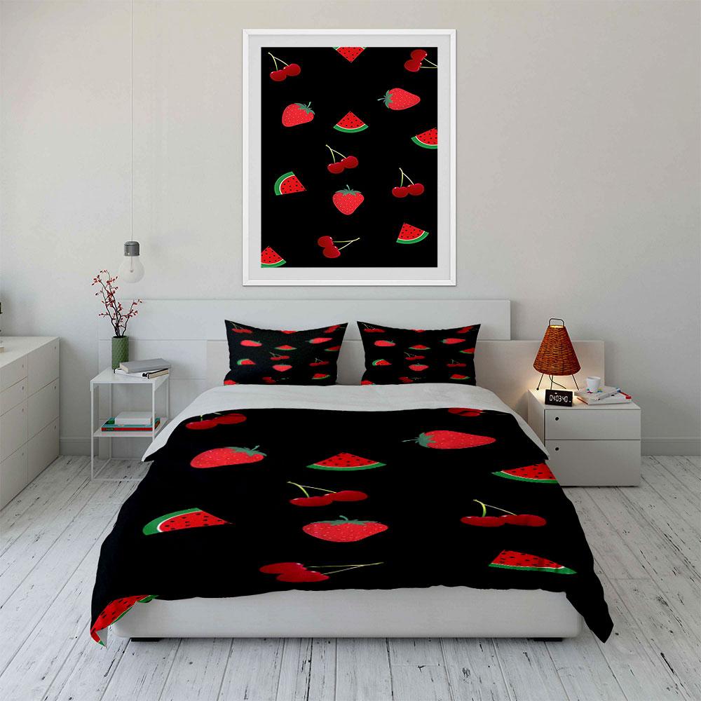 Juicy fruits paradise Bedding sets Duvet covers Pillowcases(1* Duvet Cover 2* Pillowcases without duvet insert)
