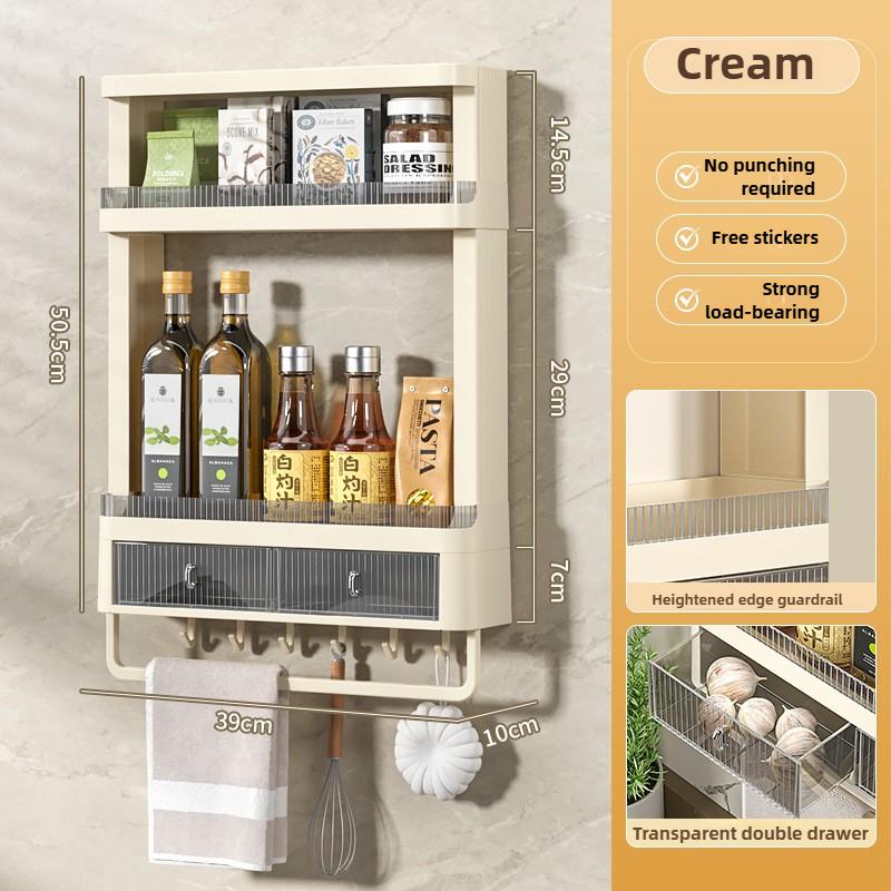 

Настенная полка для специй, кухонный органайзер, подвесная полка для хранения банок для специй, держатель для приправ на кухне, стойка для хранения специй