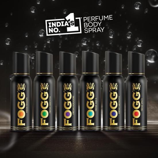 FOGG Fresh Spicy Premium No Gas Deodorant for Men, Long Lasting Perfume Body Spray, 2 X 120ml (Pack Of 2)