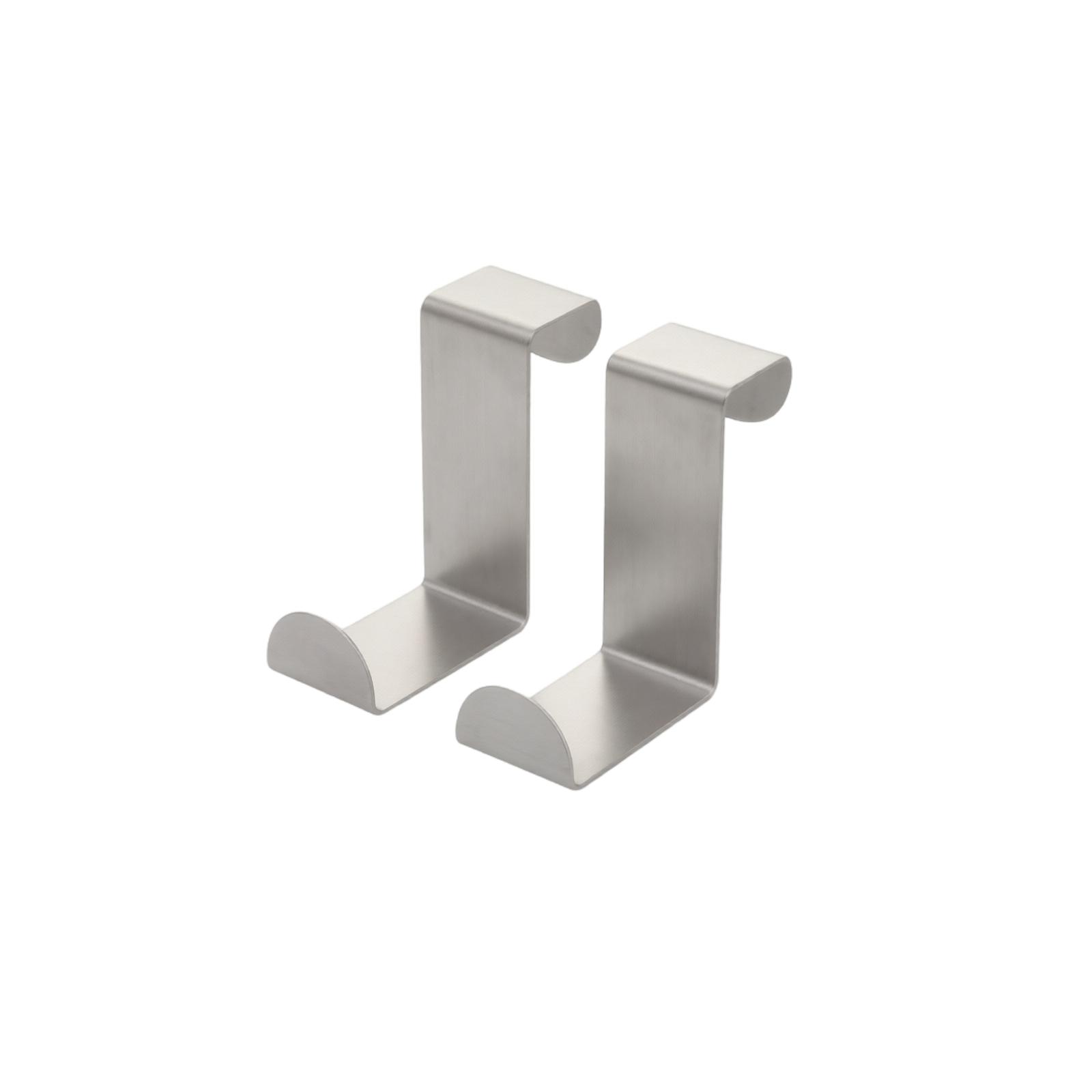 

2PCS Stainless Steel Over Door Hooks Multi Functional Double Use Hanger Hooks for Clothes Hats Towels Bags and More Durable Metal Construction One Size