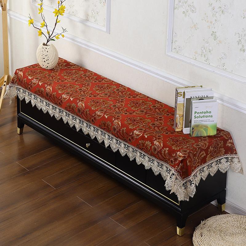 Chinesische rot bestickte Jacquard-Tischdecke, chinesische Hochzeits-Kaffeetischdecke, Hochzeitsdekorations-Geschenk-Tischdecke, festliche Esstischdecke