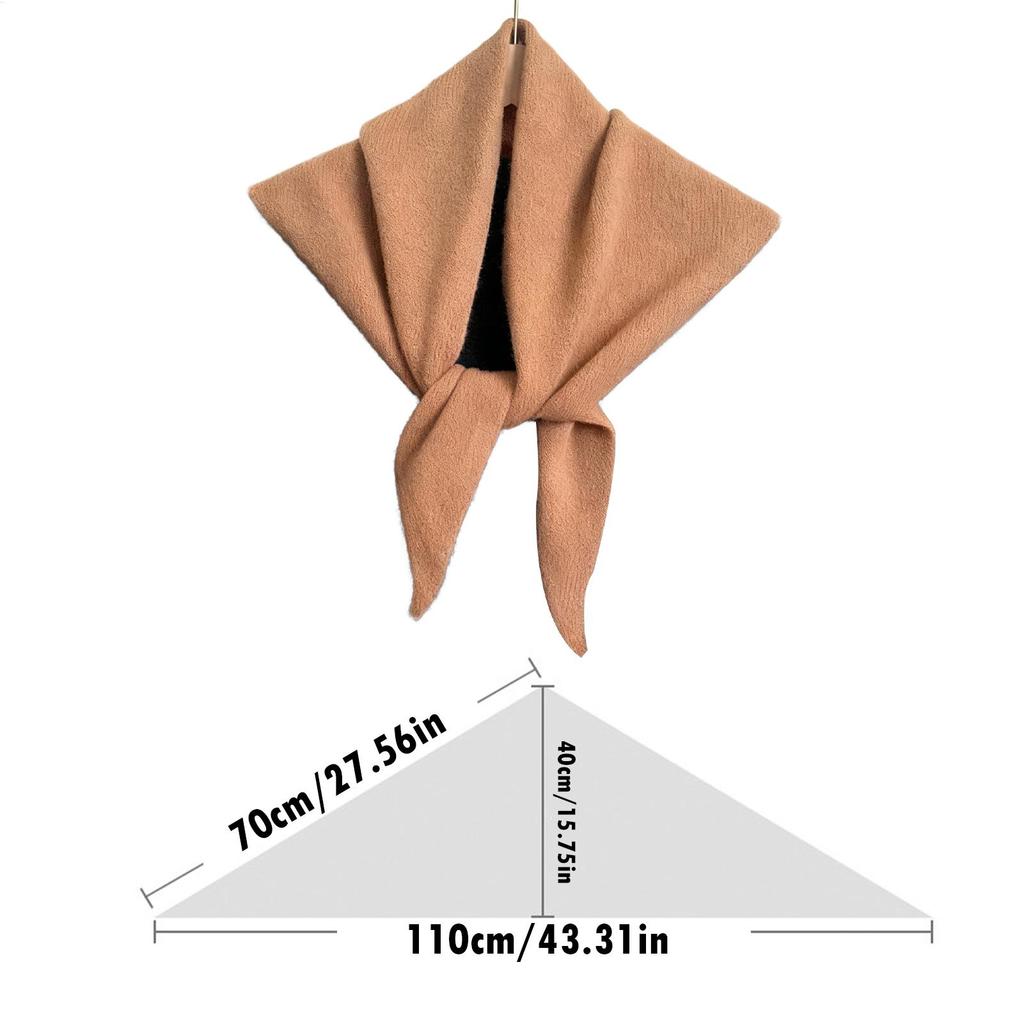 Triangle Scarf Warm Wrap Winter Shawl Soft Wool Blend Fashion Scarves for Women Ladies Casual Outdoor Fashion Accessories