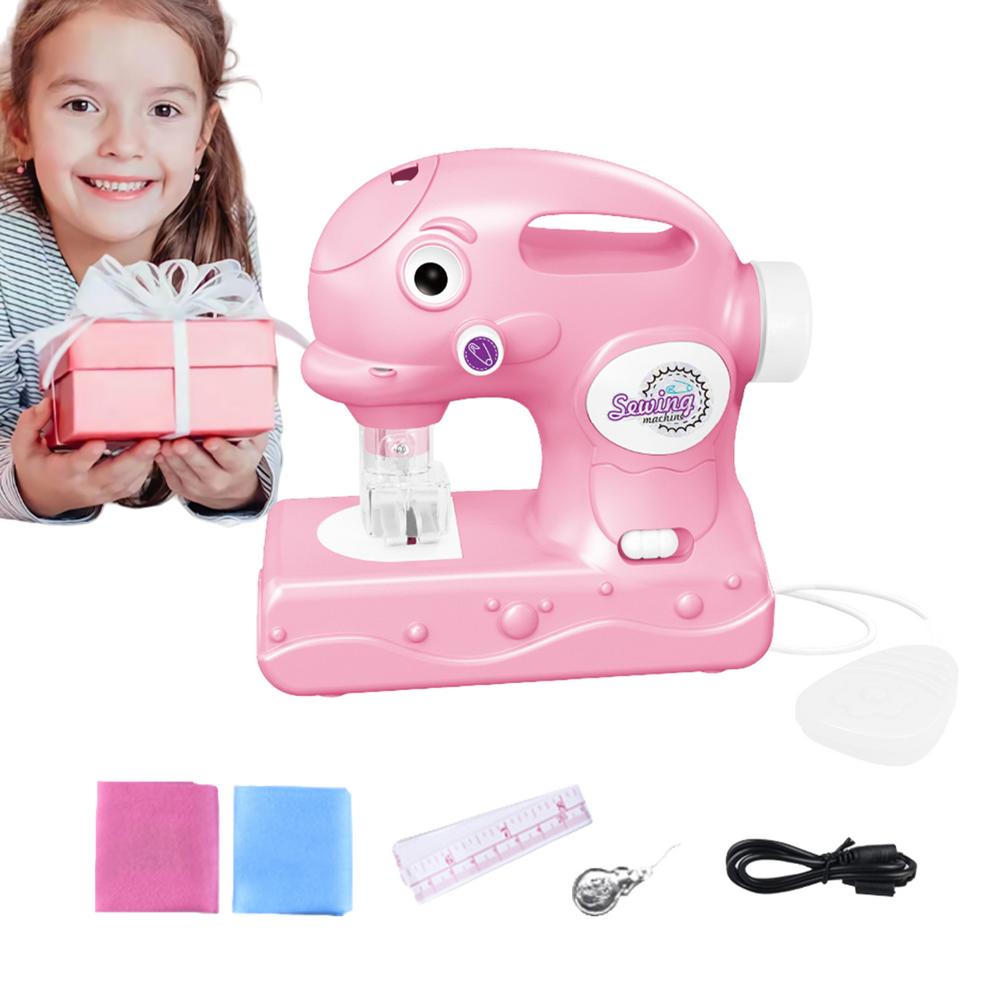 Portable Sewing Machine Travel Beginner Sewing Machines Portable Battery Powered Sewing Machine Pretend Play Arts For Kids