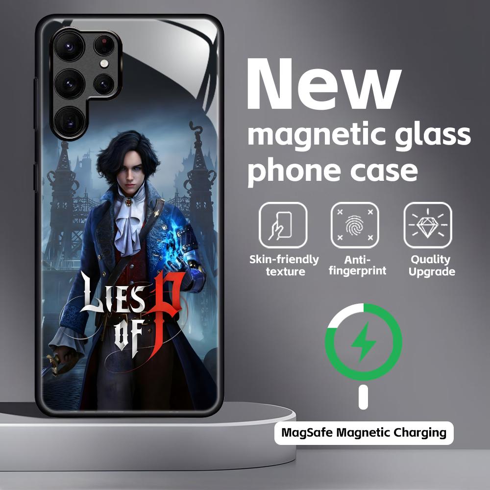 HOT GAME L-Lies of P COOL Phone Case For Samsung S26 S25 S24 S23 S22 S21 Plus Ultra Note20 Glass Magnetic Case